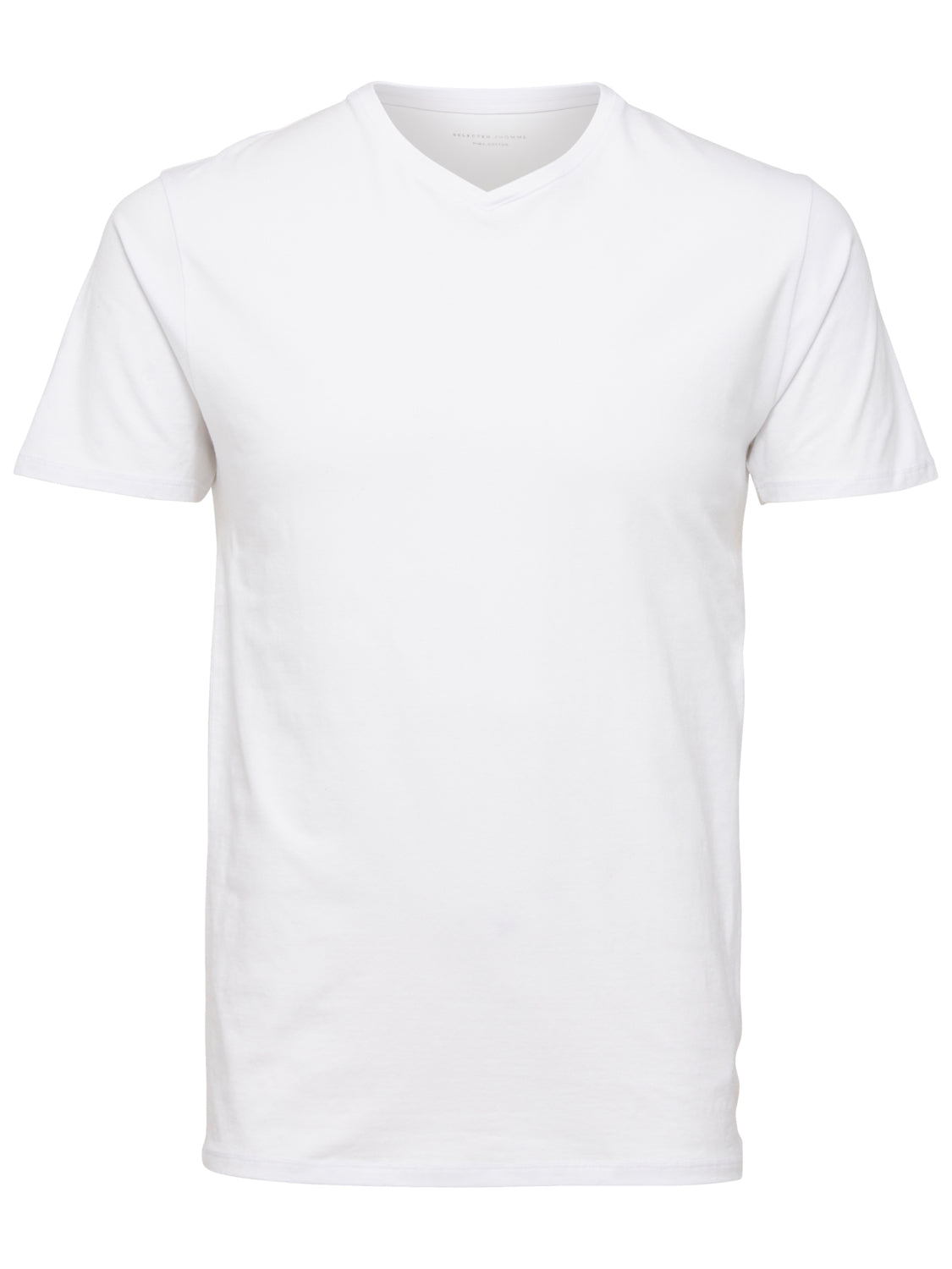 Pima V-Neck T-Skjorte - Hvit/ Bright White